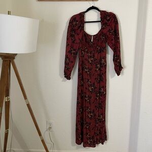 Free People floral maxi dress | size small